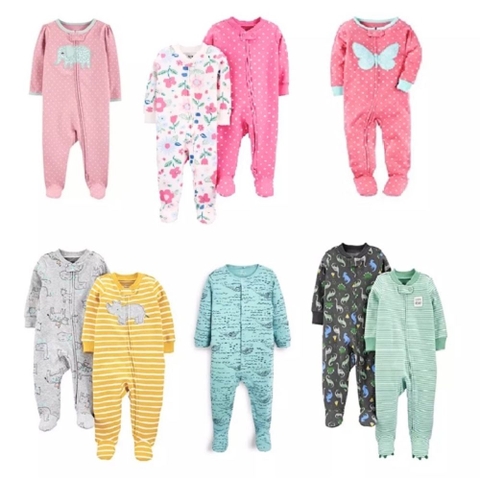 Body sleep dài liền tất xuất dư in họa tiết