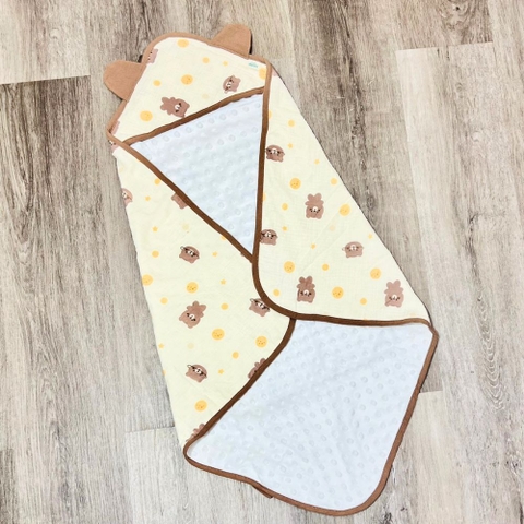 Ủ choàng xô hạt đậu Monny tai thú cho bé