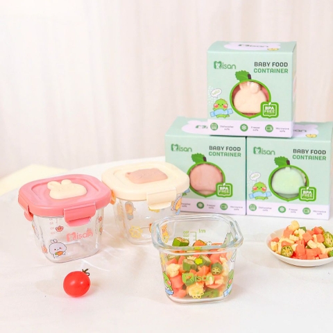 Hũ trữ đông Misan nắp gài hình thú 230ml