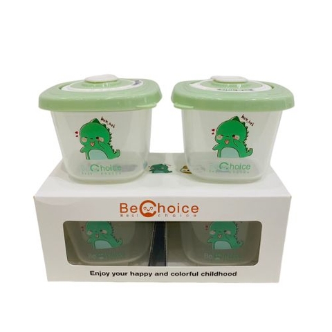 Set hộp trữ đông thức ăn dặm nhiều họa tiết Be Choice