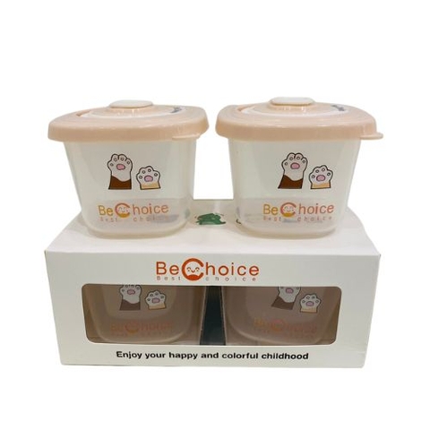 Set hộp trữ đông thức ăn dặm nhiều họa tiết Be Choice