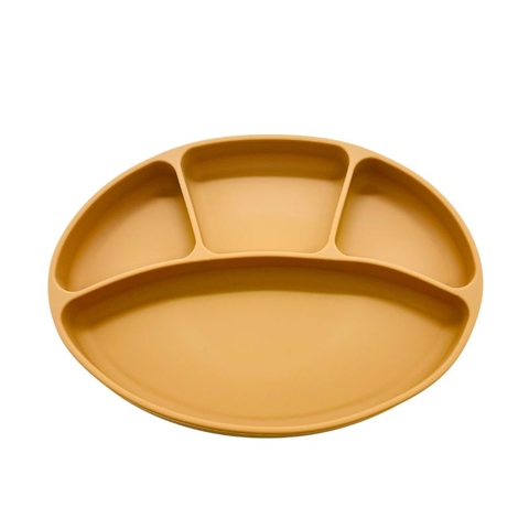 Khay ăn dặm Mumbebe silicon hình oval có đế hít chống lật