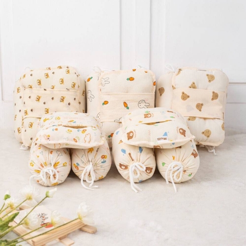 Bộ gối chặn và gối chống lõm đầu Molli cho bé