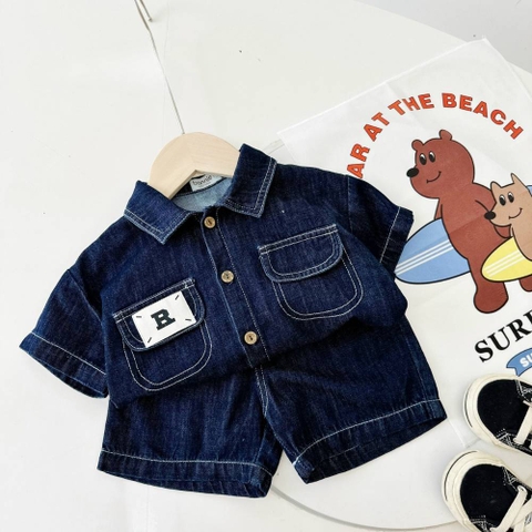 Set jean phối 2 túi bé trai