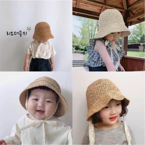 Nón cối mềm phối dây ren