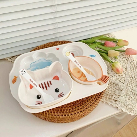 Set khay bát ăn dặm Mumbebe