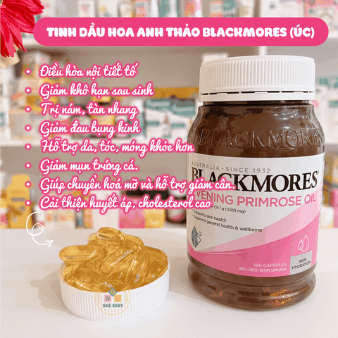 Tinh dầu hoa anh thảo Blackmores 190V (ÚC)