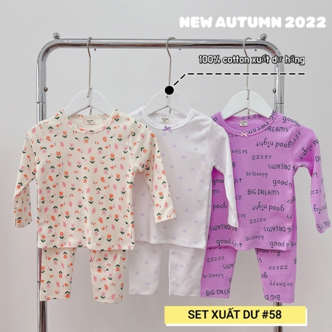 Đồ bộ cho bé xuất dư cotton