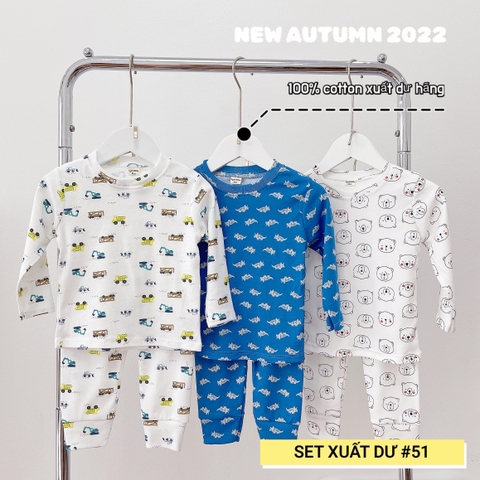 Đồ bộ cho bé xuất dư cotton