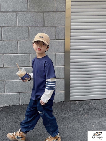 Set áo tay dài raglan quần jean