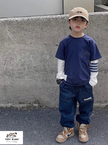 Set áo tay dài raglan quần jean