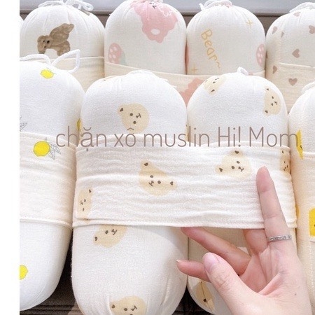 Bộ gối chặn xô muslin Hi Mom