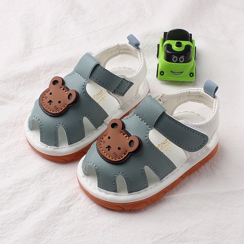 Giày sandal tập đi hình gấu