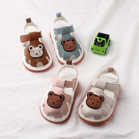 Giày sandal tập đi hình gấu