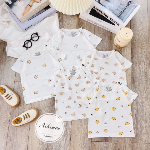 Bộ cộc hoạ tiết cài vai Akimom
