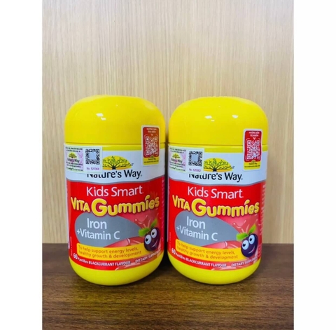 Viên nhai Iron + Vitamin C Nature’s Way Chính Hãng
