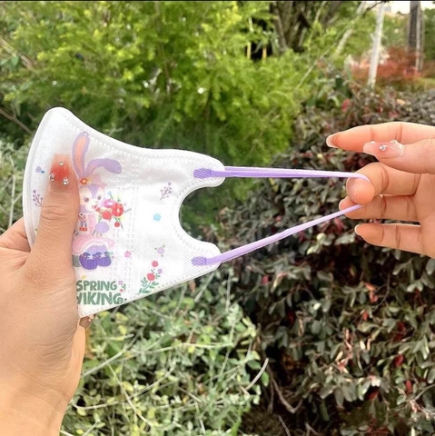 Set 10 khẩu trang in họa tiết hoạt hình 3D