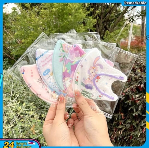 Set 10 khẩu trang in họa tiết hoạt hình 3D