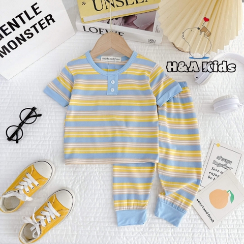 Bộ TNQD phối cúc kẻ sọc Minly baby