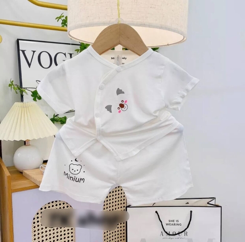 Bộ cộc tay cúc lệch Minium
