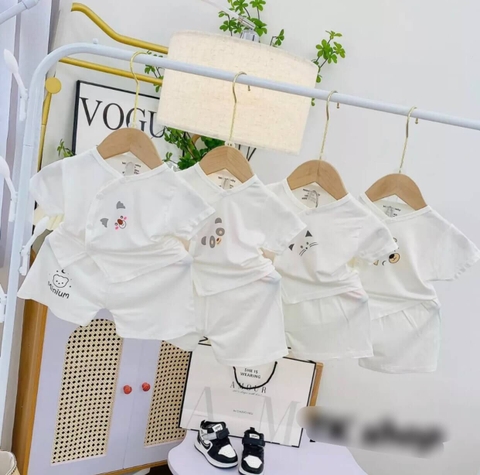 Bộ cộc tay cúc lệch Minium