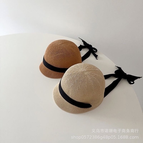 Nón cói hè lưỡi ngắn cho bé