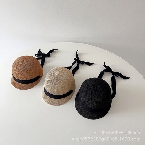Nón cói hè lưỡi ngắn cho bé