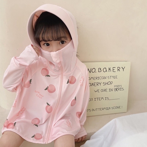 Áo khoác chống tia UV vải lụa cánh dơi cho bé