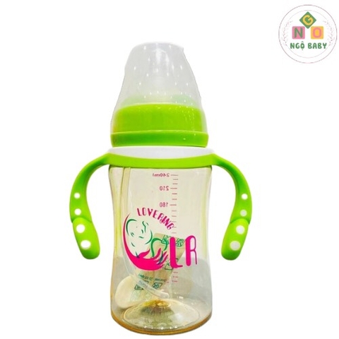 Bình sữa PPSU Lovering có quai cầm 240ml