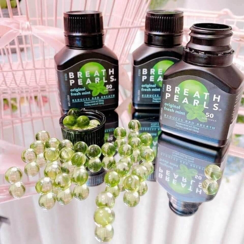 Viên ngậm hỗ trợ thơm miệng Breath Pearls Úc