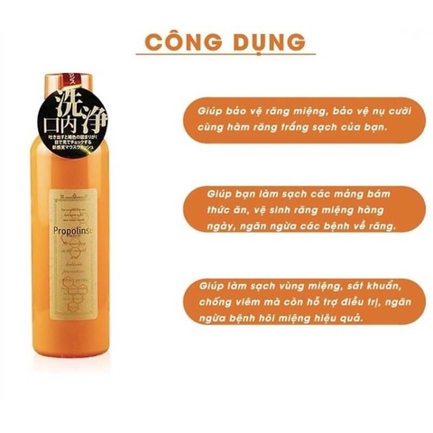 Nước súc miệng Propolinse trắng răng Nhật Bản