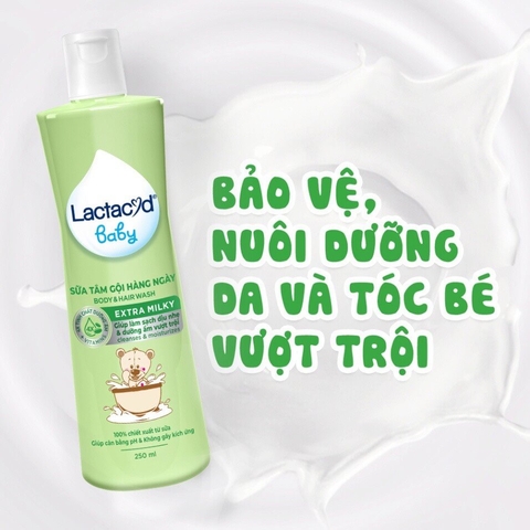 Sữa tắm gội Lactacyd Milkly