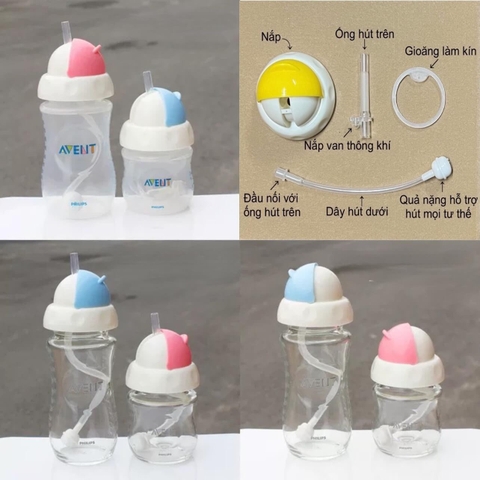 Nắp ống hút quả tạ bình Avent