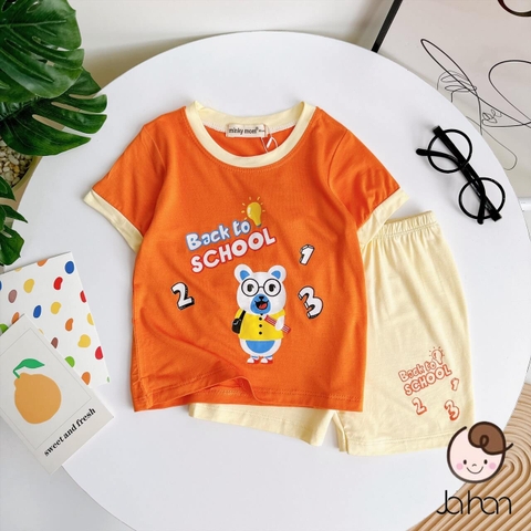 Bộ cộc tay họa tiết back to school