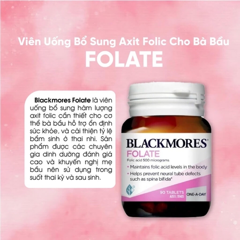 Viên uống bổ sung Acid folic Blackmores Folate