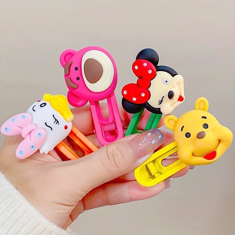 Set 5 kẹp tóc nhựa họa tiết hoạt hình