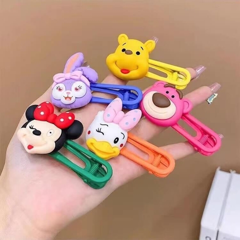 Set 5 kẹp tóc nhựa họa tiết hoạt hình