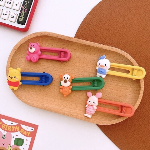 Set 5 kẹp tóc nhựa họa tiết hoạt hình