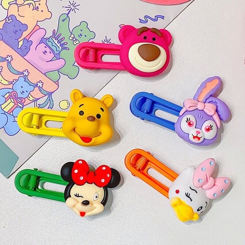 Set 5 kẹp tóc nhựa họa tiết hoạt hình