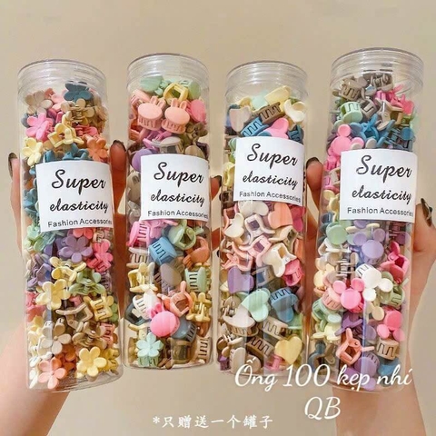 Set kẹp tóc càng cua bé gái hộp 100 chi tiết