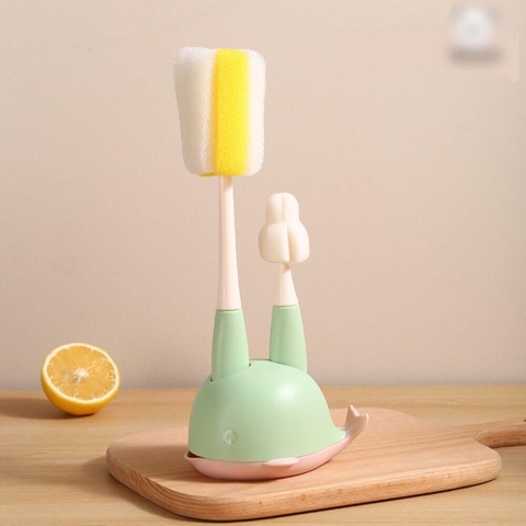 Bộ cọ rửa bình cá heo set 3 chi tiết