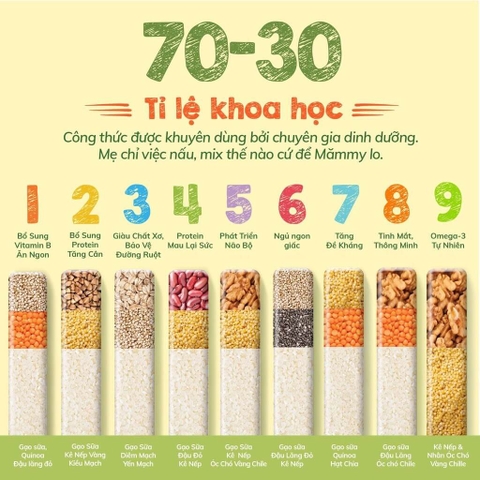 Cháo hạt mix sẵn Mămmy 6M+