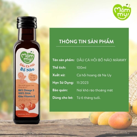 Dầu ăn dặm Mămmy chai 100ml