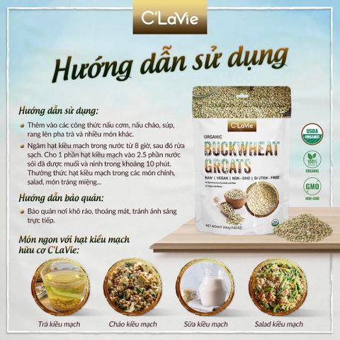 Hạt kiều mạch hữu cơ C'LaVie 200g