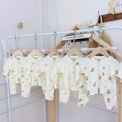 Bộ sơ sinh dài tay hoạ tiết Mon's Kids