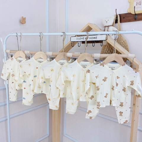 Bộ sơ sinh dài tay hoạ tiết Mon's Kids