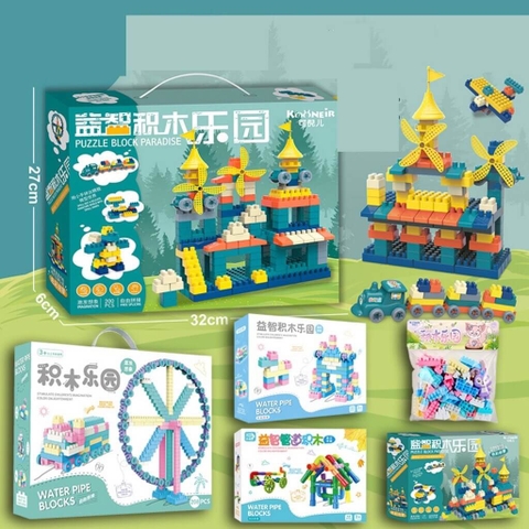 Bộ đồ chơi khối xếp hình giáo dục cho bé