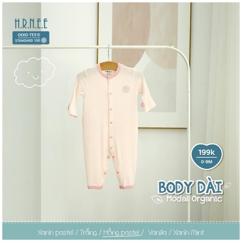 Body dài sơ sinh bao tay lật Hrnee