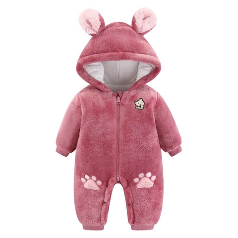 Bộ body nhung bodysuit hình gấu