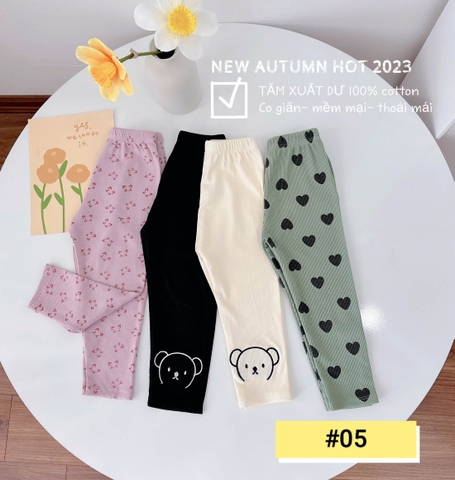 Quần legging in họa tiết mẫu ngẫu nhiên